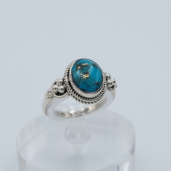 TURQUOISE in sterling silver 925 - Picture 4 of 10